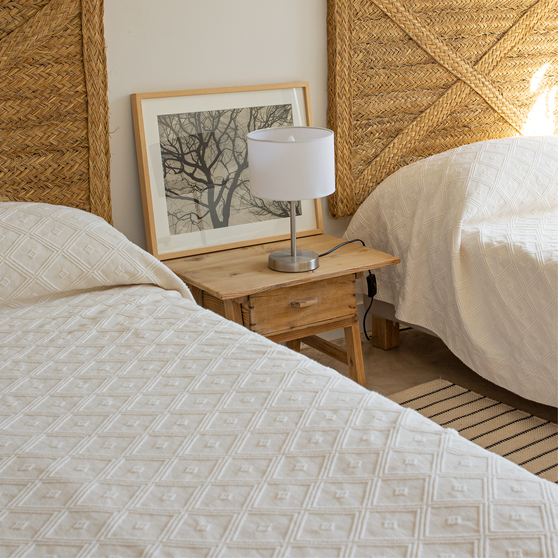 Las Albercas de Tenzuela, El Balcon, Detalle de dormitorio con dos camas individuales 