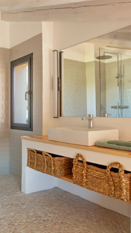 Las Albercas de Tenzuela, La Alberca, Baño en suite, ducha walk-in, Lavabo, Toallas